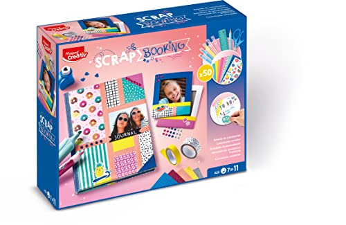 Maped CREATIV - Kreativ-Set SCRAPBOOKING - Komplett-Set inkl. Notizbuch und Bilderrahmen zum Gestalten - inkl. Stifte, Scheren, Papier, Sticker, Tape von Maped