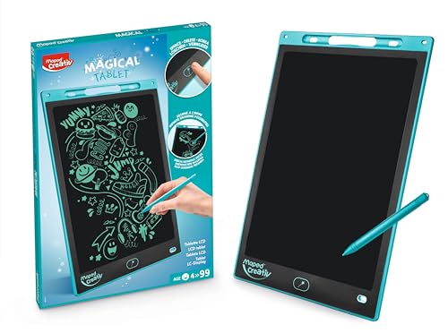 Maped Creativ Magical Board Maxi – LCD-Zeichentablett mit 30,5 cm (12 Zoll) Display + Eingabestift – leicht und einfach zu transportieren, unendlich löschbar – Kreativspaß ab 4 Jahren von Maped