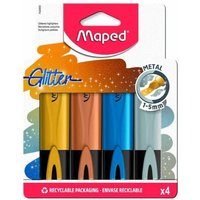 Maped Fluo Peps Textmarker Metallic - Glitzer, 4 Farben von Maped