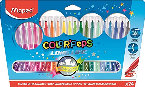 Maped M845022 Faser Color Peps 24 Stück Kartonetui Maped M845022 Faser Color Peps 24 Stück Kartonetui von Maped