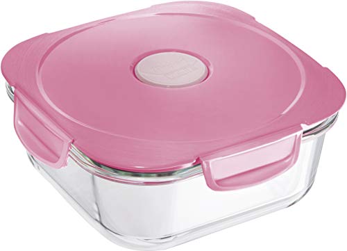 Maped PICNIK - Glas-Lunchbox, Frischhalte-Dose CONCEPT, mikrowellengeeignet, 1,2 Liter - tender rose von Maped