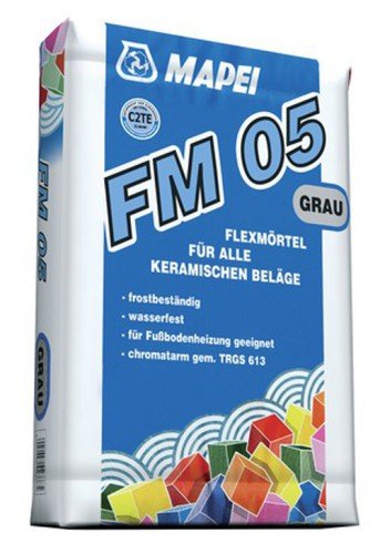 MAPEI FM 05 Flexklebemörtel 25 kg - für Verlegung von Feinsteinzeug, keramischen Fliesen und Platten sowie aller Arten von Mosaiken usw. von Mapei GmbH