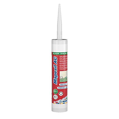 MAPEI Mapesil AC 310ml 125 granitgrau - einkomponentiger acetatvernetzender fungizid ausgerüsteter Silikondichtstoff von Mapei