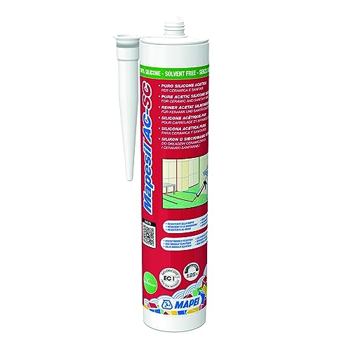 MAPEI Mapesil AC-SC 310ml 115 flussgrau - einkomponentiger acetatvernetzender fungizid ausgerüsteter Silikondichtstoff von Mapei