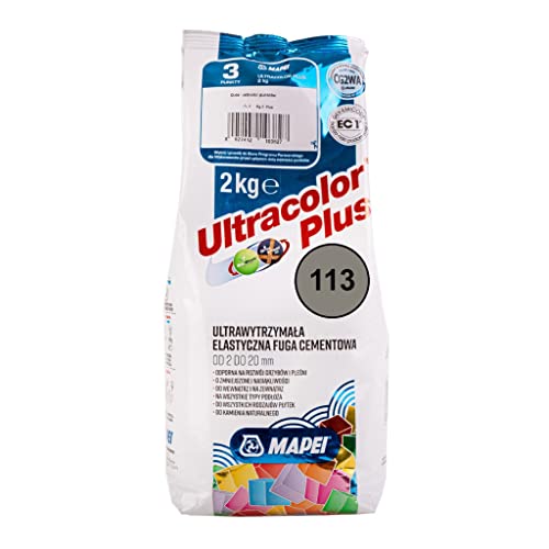 MAPEI ULTRACOLOR PLUS 2kg 113 zementgrau - zementäre Flexfuge für Fugenbreiten bis 20 mm von Mapei