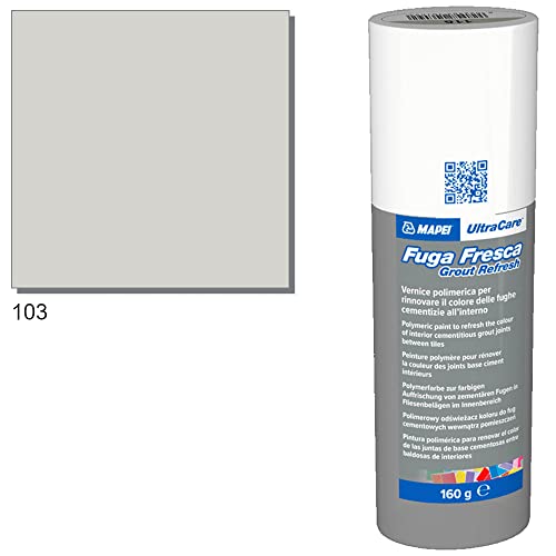 Mapei Ultracare FUGA FRESCA 103 Weiß Mondfarbe zur Renovierung der Farbe der Betonfugen, Grout Refresh Flasche 160 g. von Mapei