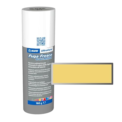 MAPEI Ultracare FUGA FRESCA 150 Gelb Polymerlack zur Renovierung der Farbe der Betonfugen, Grout Refresh Flasche 160 g. von Mapei
