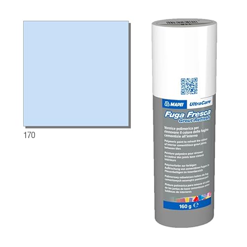 MAPEI Ultracare FUGA FRESCA 170 hellblau CROCUS Polymerlack zur Renovierung der Farbe der Betonfugen, Grout Refresh Flasche 160 g. von Mapei