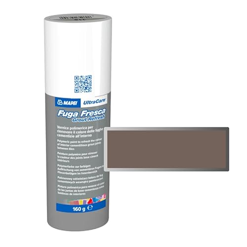 MAPEI Ultracare FUGA FRESCA 136 Fango Polymerlack zur Renovierung der Farbe der Betonfugen, Grout Refresh Flasche 160 g. von Mapei