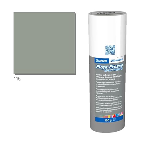 MAPEI Ultracare Fuga Fresca 115 Flussgrau Polymerlack zur Renovierung der Farbe der Betonfugen, Flasche 160 g. von Mapei