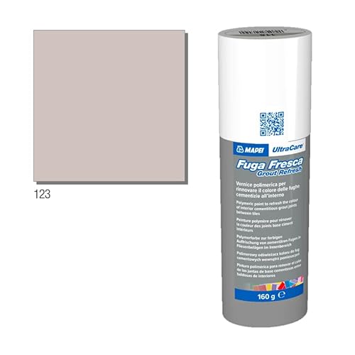 MAPEI Ultracare Fuga Fresca 123 weiß Artikelfarbe Polymerlack zur Renovierung der Farbe der Betonfugen, Flasche 160 g. von Mapei