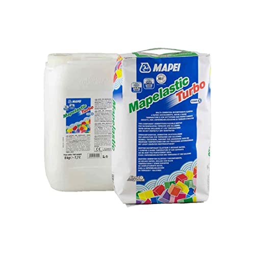 Mapei Mapelastic Turbo (A+B) 18kg Schnelle, zweikomponentige, rissüberbrückende Dichtschlämme für Wand- und Bodenflächen, im Innen- und Außenbereich von Mapei