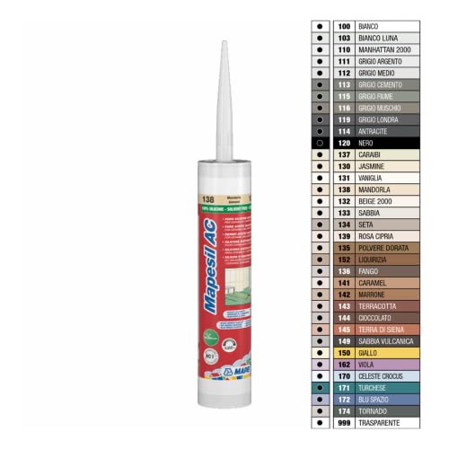 Mapesil AC schimmelresistente Dichtungsmasse aus Silikon von Mapei