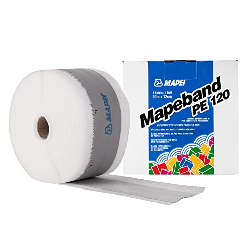 mapeband PE 120 Mapei – 50 m x 12 cm – Band Wasserdicht PVC mit Netz aus Polyester mapeband PE 120 Mapei – 50 m x 12 cm – Band Wasserdicht PVC mit Netz aus Polyester von Mapei