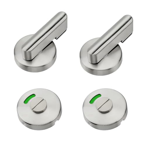 2 Sätze Wc Türschloss Drehriegel Türgriff Aus Edelstahl Edelstahl Wc Türschlösser Türbeschlag Türklinke Paar Mit Wc Verriegelung Toilette Türbeschlag Für Innentüren In Toilette Und Badezimmer von Maple Plentiful