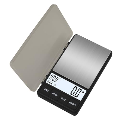 Kleine Taschen-Kaffeewaage mit Tara-Funktion Espresso-Kaffeewaage Mit Timer Tropfkaffeewaage 1000g/0,1g Digitale küchenwaage für Pulver, Kräuter, Schmuck, Lebensmittel, Münzen (ohne Batterien) von Maple Plentiful