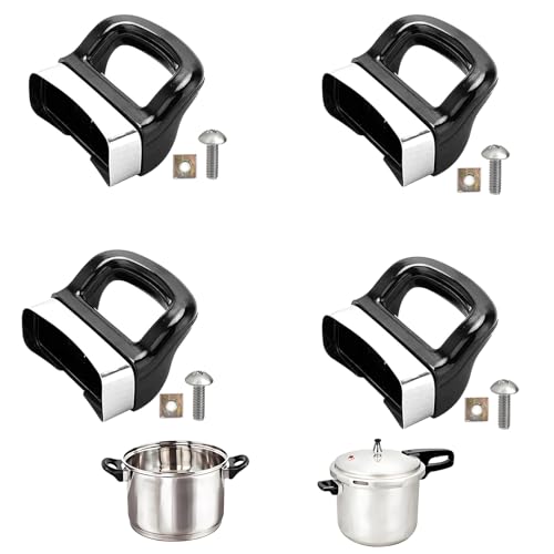Maple Plentiful 4 Stück Topfgriff Kurz Ersatz, Topfgriffe Ersatz Universal, Schnellkochtopfgriff Topf, Seitengriff Ersatzteil Mit Hitzeschutz Für Schnellkochtöpfe, Suppentöpfe, Dampfgarer, Milchtöpfe von Maple Plentiful