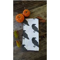 Rabe Geschirrtuch, Amsel Küchentuch von MapleMoonDesign