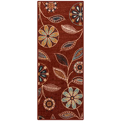 Maples Rugs Reggie Teppichläufer mit Blumenmuster, rutschfest, 40 x 15 cm, Merlot Maples Rugs Reggie Teppichläufer mit Blumenmuster, rutschfest, 40 x 15 cm, Merlot von Maples Rugs