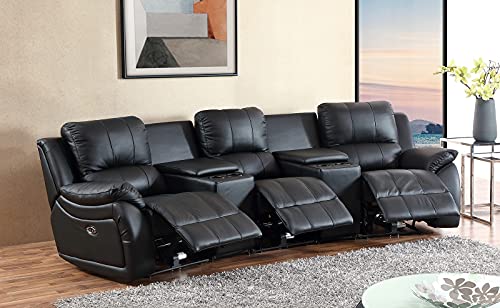 Mapo Möbel Elektrisches Ledersofa Kinosofa Fernsehsofa 5129eee-Cup-3-S von Mapo Möbel