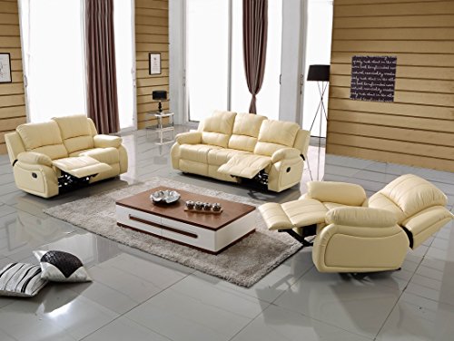 Mapo Möbel Voll-Leder Couch Relaxsofa Sofa Relaxsessel Fernseh-Sessel 5129-3+2+1-317 von Mapo Möbel