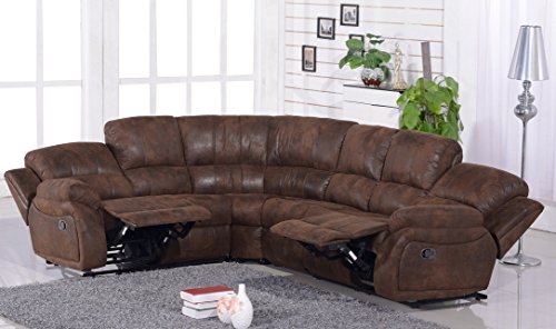 Microfaser Eckcouch Schlafsofa Relaxsofa Ecksofa Fernsehsessel C5129-L-VF03 von Mapo Möbel