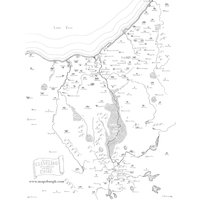 Fantasy Landkarte Von Cleveland-Akron von Mapsburgh