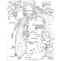 Fantasy Landkarte Von Michigian von Mapsburgh