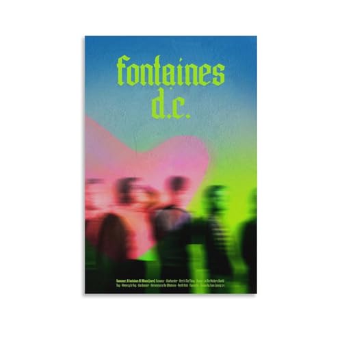 Maqiae Fontaines Poster Dc Punk Rock Band Music Vintage Retro Cover Für Zimmer, Ästhetische Leinwand-Wandkunst, Schlafzimmer-Dekor Poster 16x24inch(40x60cm) von Maqiae