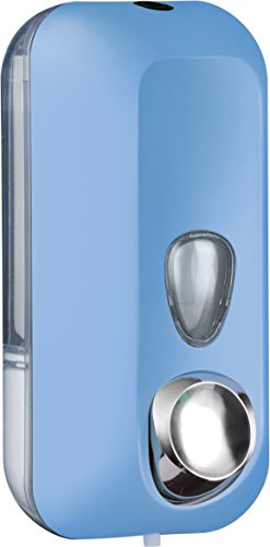 Mar Plast A71401AZ Flüssigseifenspender zum Abfüllen, 0.55L, Soft-Touch' Blau/Transparent, 228 x 90 x 102 mm von Mar Plast