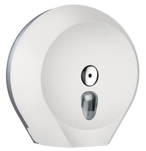Mar Plast A75810BI Toilettenpapier, Jumbo, Weiß 'Soft Touch'/durchsichtig, 335 x 128 x 128mm von Mar Plast