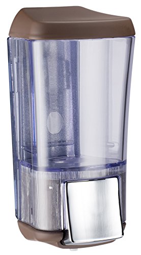 Mar Plast A76424MA Dispenser Seife Füllung, 0.17 L, Soft Touch-Braun/durchsichtig, 150 x 55 x 73 mm von Mar Plast