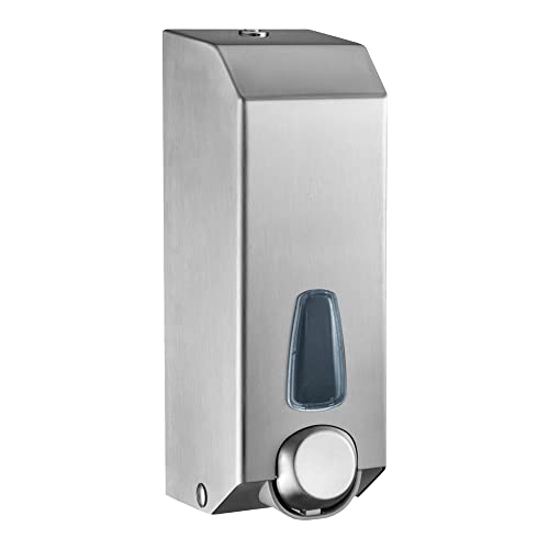 Mar Plast A84500SAP Dispenser Seife Füllung, 1.2 L, Inox Satinat, 290 x 137 x 110 mm von Mar Plast