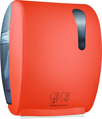 Mar Plast A8752RAR Elektroller Handtücher, Soft Touch/durchsichtige Orange, 405 x 224 x 320mm von Mar Plast