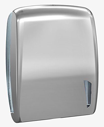 Mar Plast A90310TI V Skin 750 Dispenser Papierblätter Handtücher, Titanium/durchsichtig, 410 x 141 x 320mm von Mar Plast