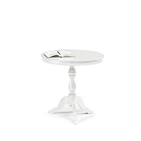 Mar.c.a. Design - Eleganter und raffinierter Couchtisch mit abgeschrägten Beinen aus Pappelholz, mattweiß, Maße: 60 x 60 x 75 cm. von Mar.c.a. Design