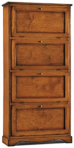 Mar.c.a. Design - Schuhschrank mit 4 Türen aus Massivholz und MDF Nussbaum mit Schublade, Schuhschrank Arte Povera Made in Italy - Maße 79 x 30 x 170 h Mar.c.a. Design - Schuhschrank mit 4 Türen aus Massivholz und MDF Nussbaum mit Schublade, Schuhschrank Arte Povera Made in Italy - Maße 79 x 30 x 170 h von Mar.c.a. Design