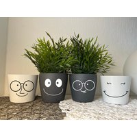 Gesichter Für Blumentöpfe/Übertöpfe - Zum Selbstaufkleben Bestehende von MarLeneyHandmade