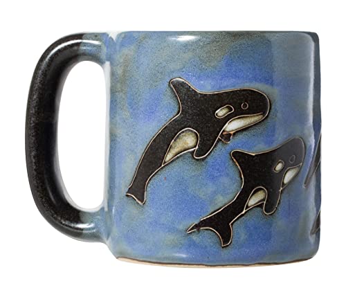 Mara Stoneware Blue Orca Killer Whale Design Kaffeetasse 473 ml von Mara Stoneware