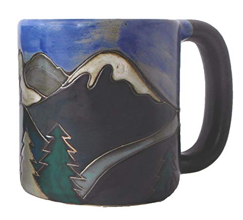 Mara Stoneware Mug - Snowy Mountains - 16 oz by Mara Stoneware von Mara Stoneware