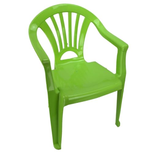 Marabella Kinderstuhl Gartenstuhl Stuhl für Kinder in blau, grün, orange oder pink Garten, Farbe:grün von Marabella