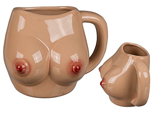 Tasse Brüste Boob Mug Kaffee Tee Becher als Geschenk Junggesellenabschied Fun von Marabella
