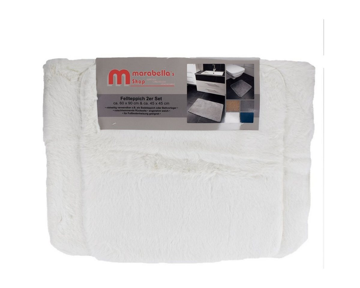 Marabellas Shop Badematte Dekofell 2er-Set Badematten in verschiedenen Farben Duschvorleger, Polyester, TRP, extra weich Marabellas Shop Badematte Dekofell 2er-Set Badematten in verschiedenen Farben Duschvorleger, Polyester, TRP, extra weich von Marabellas Shop