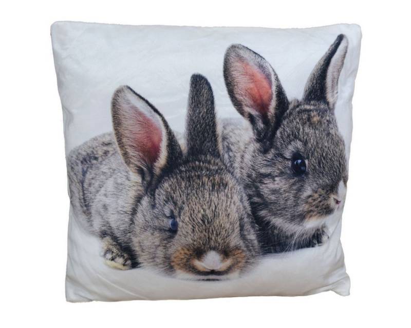 Marabellas Shop Dekokissen Couchkissen Tier Motiv Welpe Hund, Katze, Fohlen oder Hase 40x40cm von Marabellas Shop