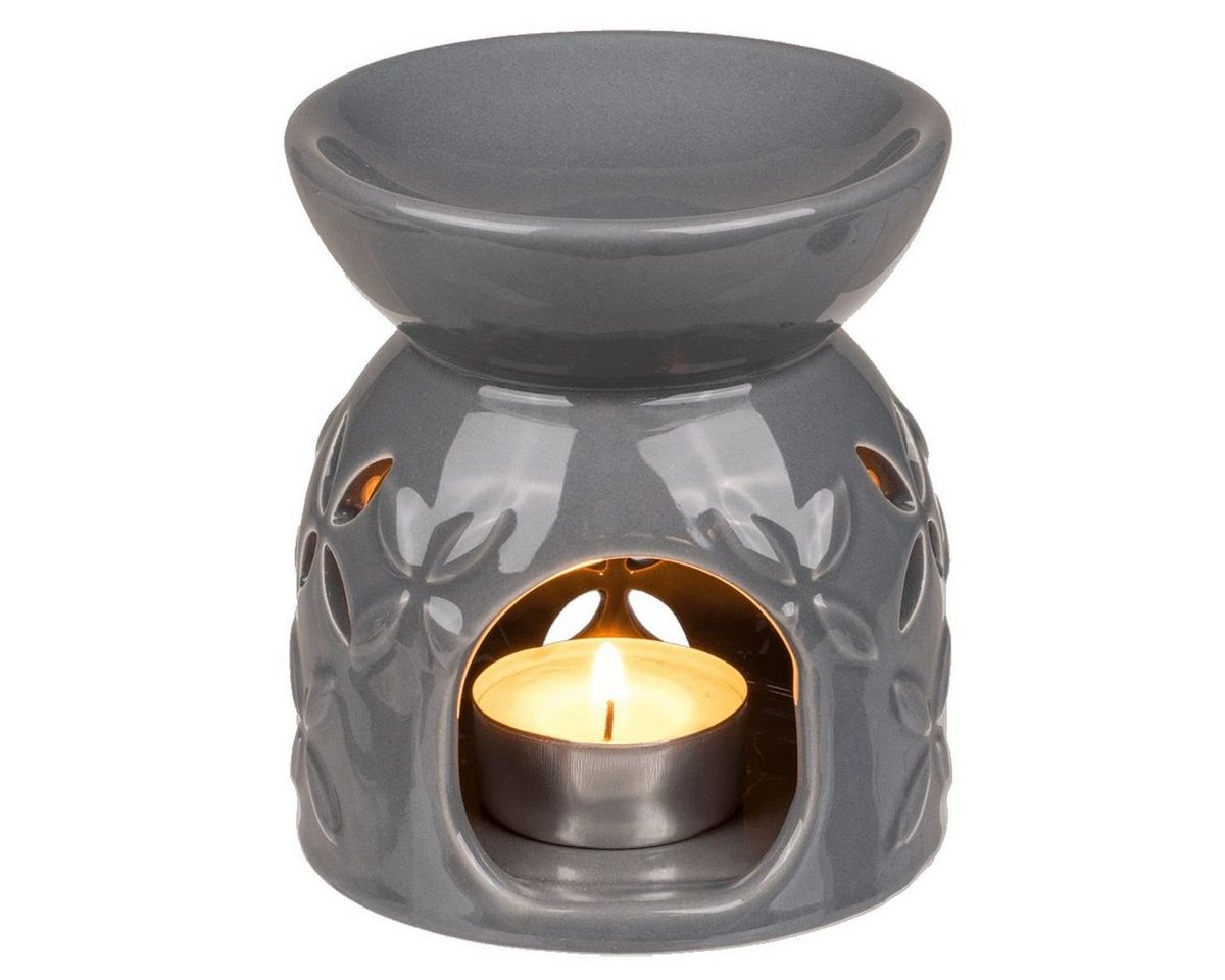 Marabellas Shop Kerzenständer Teelichthalter für Duftaromen ca. 9,5 x 11 cm Aromalampe mit Muster, gemütliches Design von Marabellas Shop
