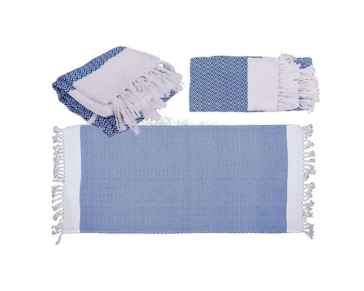 Marabellas Shop Saunatuch Handtuch für Sauna & Strand ca. 80 x 170 cm Fouta-Hamamtuch Saunatuch von Marabellas Shop