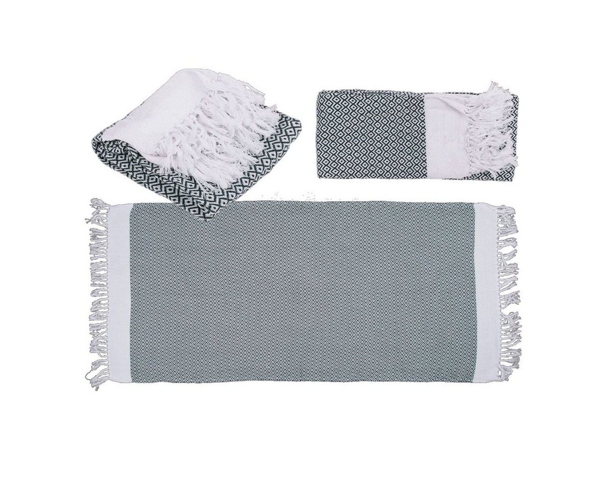 Marabellas Shop Saunatuch Handtuch für Sauna & Strand ca. 80 x 170 cm Fouta-Hamamtuch Saunatuch von Marabellas Shop