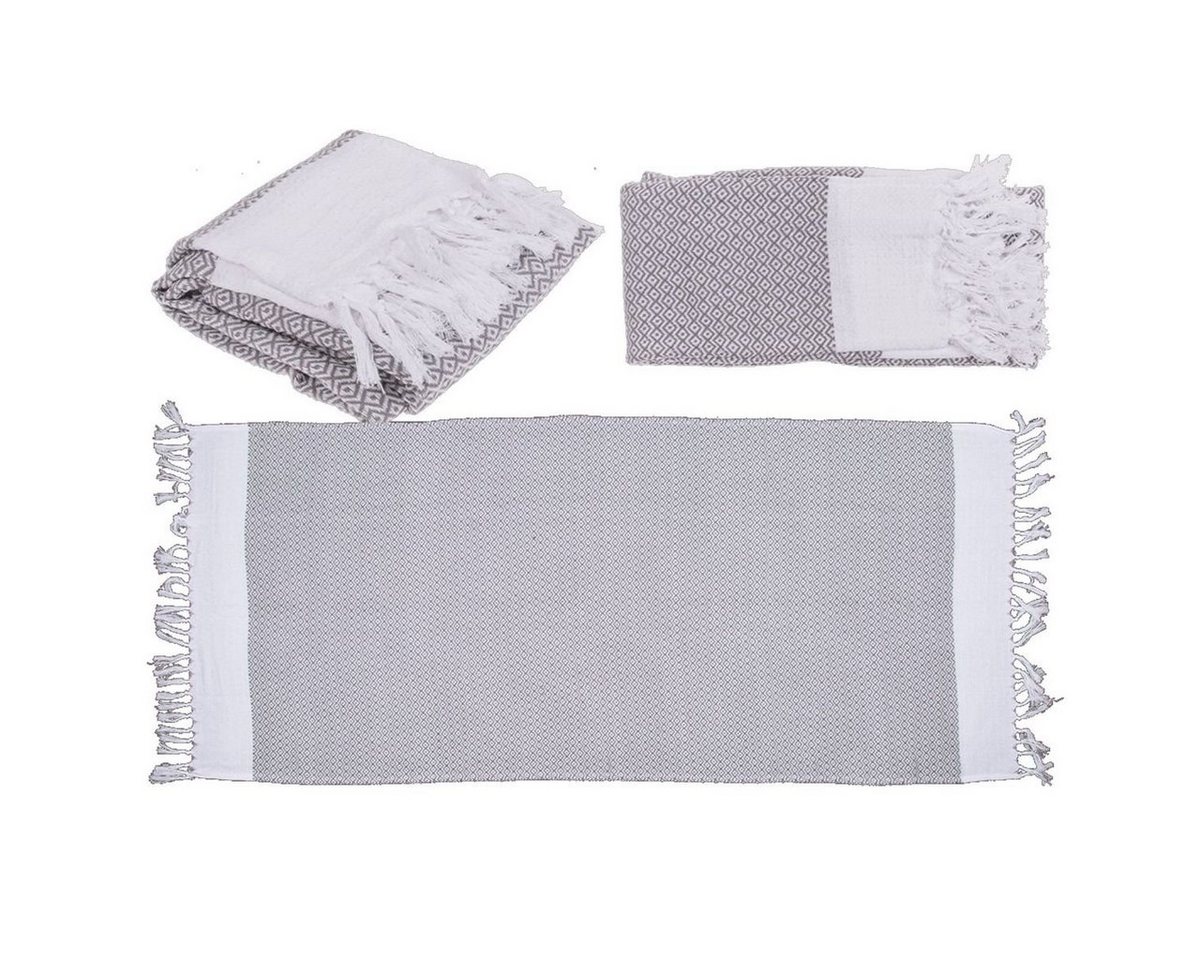 Marabellas Shop Saunatuch Handtuch für Sauna & Strand ca. 80 x 170 cm Fouta-Hamamtuch Saunatuch von Marabellas Shop