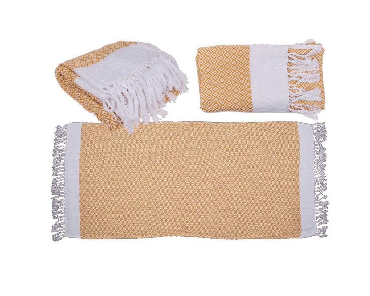 Marabellas Shop Saunatuch Handtuch für Sauna & Strand ca. 80 x 170 cm Fouta-Hamamtuch Saunatuch von Marabellas Shop