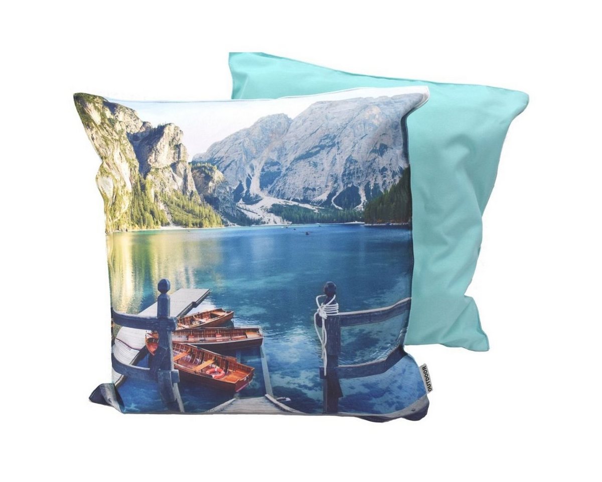 Marabellas Shop Sitzkissen Dekokissen 45x45cm Stuhlkissen wasserabweisend 17 Sommer-Motive, Outdoor von Marabellas Shop